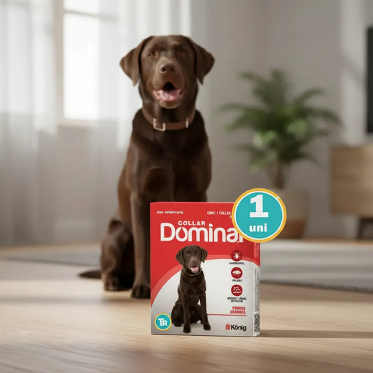 Collar Antiparasitario Dominal Para Perro 25-40 Kg 1 Comp. Marrón Claro