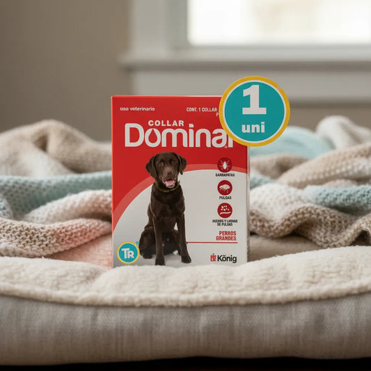 Collar Antiparasitario Dominal Para Perro 25-40 Kg 1 Comp. Marrón Claro