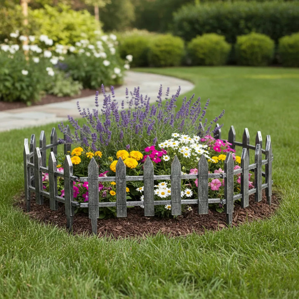 Cerco Plástico Plata 60 cm de largo