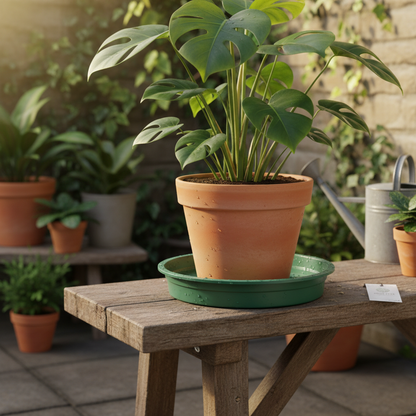 Plato Para Maceta Plástico Verde 24 Cms.