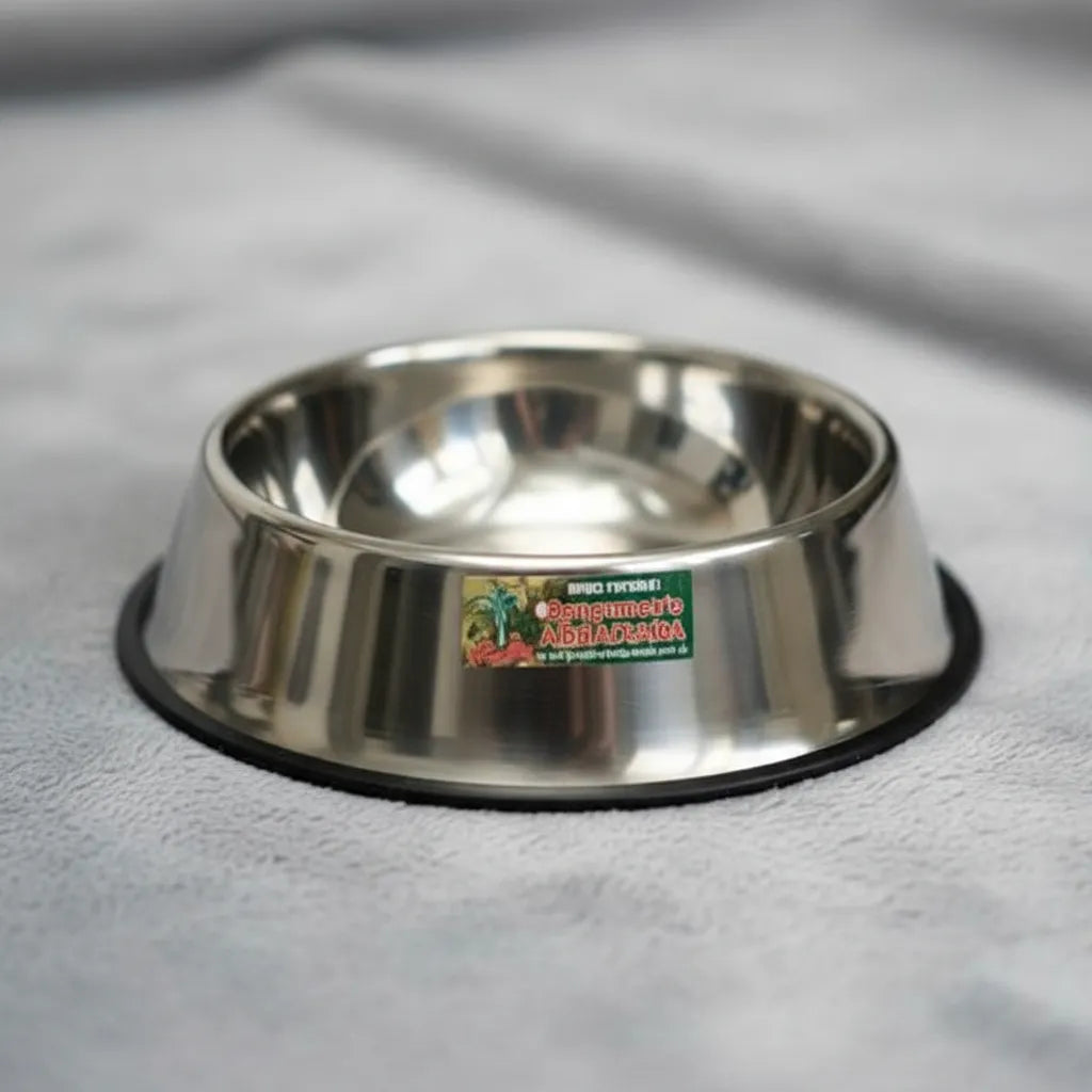 Plato Acero Inoxidable con base de goma Nº1 (21 cms)