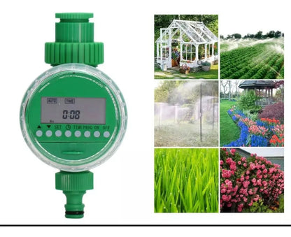 Programador De Riego Automático A Pilas Para Canilla Verde Oscuro
