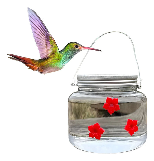Bebedero Para Colibríes Con Puertos De Flores Transparente Transparente