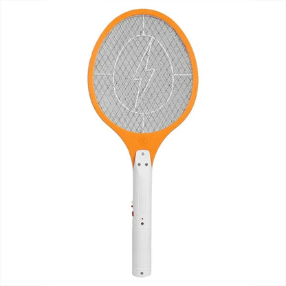 Raqueta Anti Mosquitos Recargable Con Linterna Led Naranja