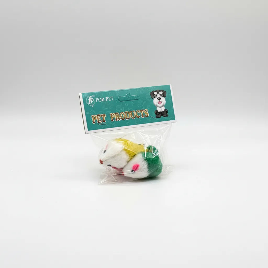 Juguete Para Gatos Ratones X 2
