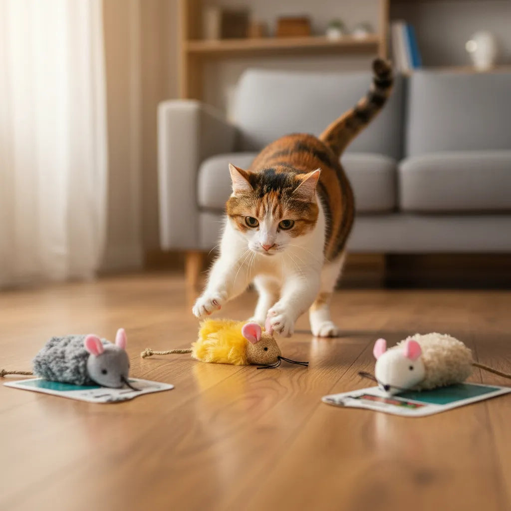 Juguete Para Gatos Raton Con Hierba Gatera