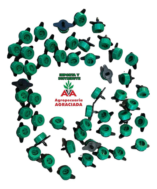 Goteros Riego Caudal Regulable 4 Litros Hora Pack X 10