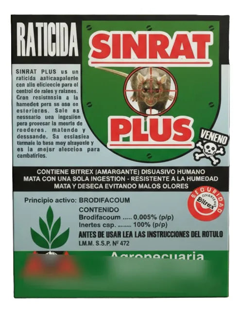 Raticida Sin Rat Plus Agro A