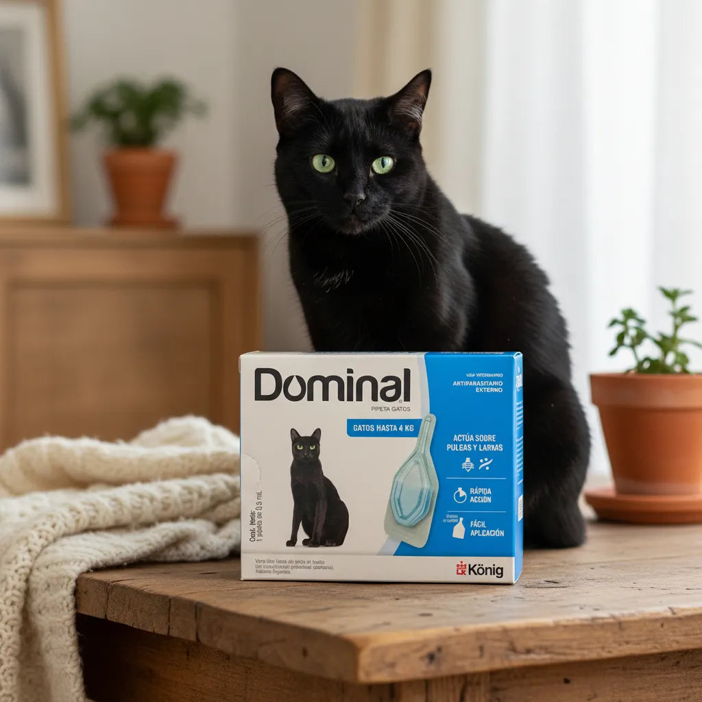 Pipeta Antipulgas Dominal Spot-on Para Gatos Hasta 4 Kg Azul
