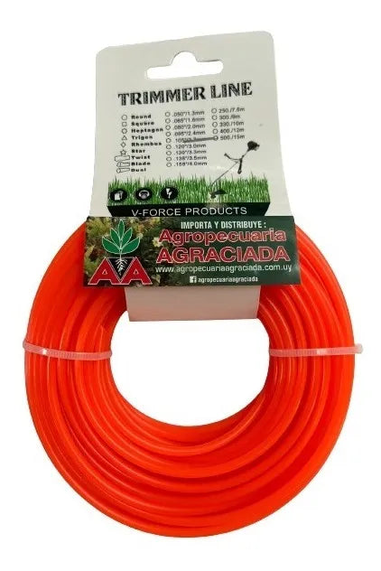 Tanza Para Bordeadora Desmalezadora 15 Mt X 2,4 Mm Naranja