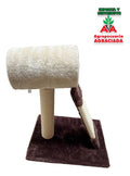 Rascador Para Gatos Con Tubo Cama Blanco