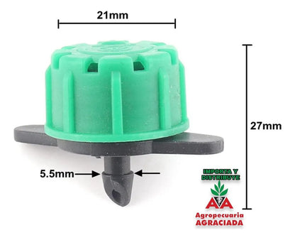 Pico Riego Regador Goteo Grande Verde (120lt/h) X 20