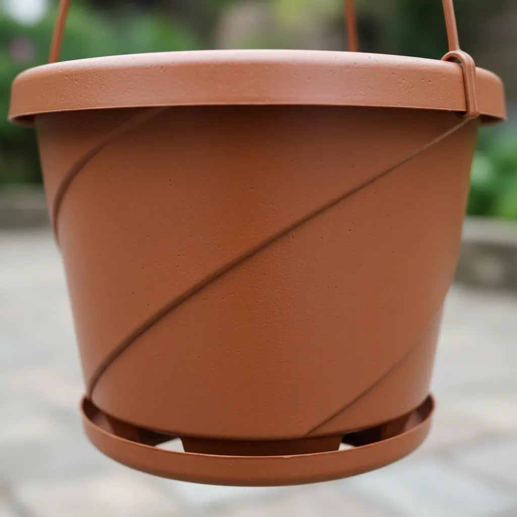Maceta Colgante Italiana Con Plato Exterior Interior 18 Cms